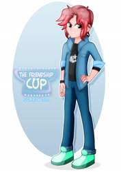 Size: 1600x2263 | Tagged: safe, artist:jucamovi1992, imported from derpibooru, oc, oc only, oc:quartz shine, equestria girls, clothes, equestria girls-ified, jacket, male, pants, shoes, simple background, solo, white background