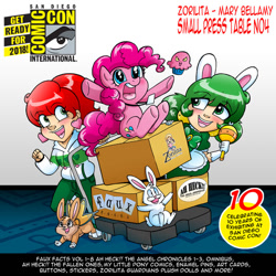 Size: 600x600 | Tagged: safe, artist:marybellamy, imported from derpibooru, pinkie pie, announcement, comic con, san diego comic con, sdcc 2018, zorilita