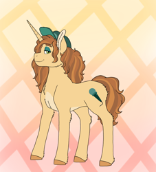 Size: 1000x1100 | Tagged: safe, artist:shortcake1284, imported from derpibooru, oc, oc only, oc:caramel frapuccino, pony, unicorn, female, mare, offspring, parent:cinnamon chai, parent:donut joe, solo