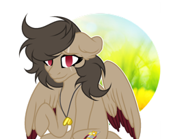 Size: 1024x835 | Tagged: safe, artist:mintoria, imported from derpibooru, oc, oc only, oc:candy redheart, pegasus, pony, colored wings, colored wingtips, eye scar, female, mare, no catchlights, raised hoof, scar, simple background, solo, transparent background