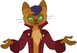 Size: 5000x3420 | Tagged: safe, artist:dashiesparkle, imported from derpibooru, capper dapperpaws, abyssinian, anthro, cat, my little pony: the movie, .svg available, chest fluff, clothes, coat, male, simple background, solo, transparent background, vector