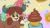 Size: 640x360 | Tagged: safe, imported from derpibooru, screencap, ocellus, pinkie pie, yona, earth pony, pony, yak, marks for effort, animated, belly flop, crushed, cupcake, cute, duo focus, female, food, jumping, this ended in pain, yonadorable