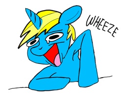 Size: 1080x871 | Tagged: safe, artist:gamingdrawer, imported from derpibooru, armpits, laughing, male, stallion, wheeze, wheezing