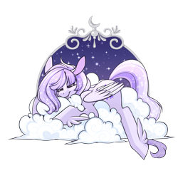 Size: 3000x3000 | Tagged: safe, artist:cinnamontwistz, imported from derpibooru, oc, oc only, oc:starstorm slumber, pegasus, pony, cloud, female, night, simple background, sleeping, sleepy, solo, transparent background