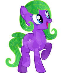 Size: 1903x2239 | Tagged: safe, artist:tacobender, imported from derpibooru, oc, oc only, crystal pony, pony, blue eyes, commission, cute, detailed, eggplant, female, food, green hair, happy, mare, png, simple background, solo, transparent background, vector