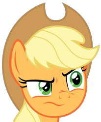 Size: 3041x3691 | Tagged: safe, artist:sketchmcreations, imported from derpibooru, applejack, pony, marks for effort, :s, annoyed, simple background, solo, transparent background, vector, wavy mouth