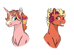 Size: 1024x768 | Tagged: safe, artist:ask-y, imported from derpibooru, oc, oc only, oc:aster, oc:huckleberry appletart, earth pony, pony, unicorn, bust, male, offspring, parent:applejack, parent:starlight glimmer, parent:sunburst, parent:trenderhoof, parents:starburst, parents:trenderjack, portrait, simple background, stallion, transparent background
