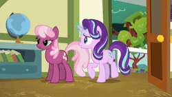 Size: 1920x1080 | Tagged: safe, imported from derpibooru, screencap, cheerilee, starlight glimmer, marks for effort, animated, female, sound, webm