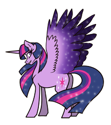 Size: 1917x2145 | Tagged: safe, artist:jykinturah, imported from derpibooru, twilight sparkle, alicorn, female, mare, simple background, solo, sparkles, transparent background, twilight sparkle (alicorn), wings