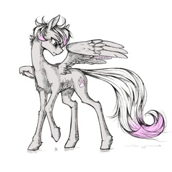 Size: 1080x1080 | Tagged: safe, artist:madhotaru, imported from derpibooru, oc, oc only, pegasus, pony, anorexic, solo