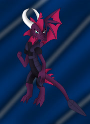 Size: 1705x2359 | Tagged: safe, artist:pd123sonic, imported from derpibooru, tempest shadow, dragon, armor, dragonified, species swap
