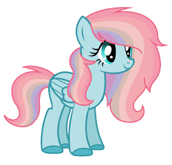 Size: 1052x1016 | Tagged: dead source, safe, artist:rainbows-skies, artist:thesmall-artist, imported from derpibooru, oc, oc only, pegasus, pony, female, magical lesbian spawn, mare, offspring, parent:fluttershy, parent:rainbow dash, parents:flutterdash, simple background, solo, transparent background