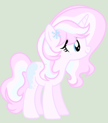 Size: 876x992 | Tagged: safe, artist:starfalldawn, imported from derpibooru, oc, oc only, oc:snowy mountain, pony, unicorn, female, mare, offspring, parent:double diamond, parent:fleur-de-lis, simple background, solo