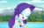 Size: 1111x720 | Tagged: safe, imported from derpibooru, screencap, rarity, equestria girls, legend of everfree, animated, camp everfree logo, camp everfree outfits, cute, female, forest, gif, lidded eyes, mountain, raribetes, river, solo
