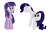 Size: 1646x1056 | Tagged: safe, artist:php50, imported from derpibooru, rarity, twilight sparkle, human head pony, unicorn, equestria girls, assface, buttface, cursed image, female, not salmon, simple background, transparent background, wat