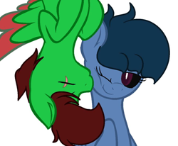 Size: 960x790 | Tagged: safe, artist:slenderdash, imported from derpibooru, oc, oc:faith, oc:minty light, cute, kissing