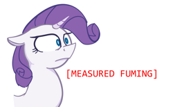 Size: 2247x1388 | Tagged: safe, artist:niteax, imported from derpibooru, rarity, pony, unicorn, angry, descriptive noise, female, simple background, solo, white background