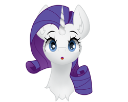 Size: 900x720 | Tagged: safe, artist:zeronitroman, imported from derpibooru, rarity, pony, unicorn, bust, ear fluff, female, portrait, simple background, solo, surprised, transparent background