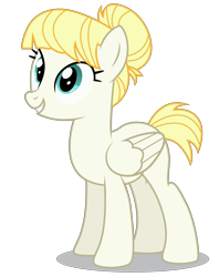 Size: 3951x4998 | Tagged: safe, artist:dragonchaser123, imported from derpibooru, summer breeze, pegasus, pony, marks for effort, absurd resolution, background pony, female, hair bun, mare, simple background, smiling, solo, transparent background, vector