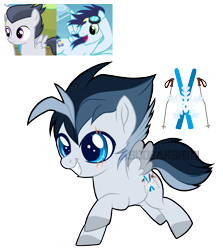 Size: 2273x2553 | Tagged: safe, artist:squeakshimi, imported from derpibooru, rumble, soarin', oc, pegasus, pony, colt, high res, magical gay spawn, male, parent:rumble, parent:soarin', parents:rumblin', simple background, transparent background