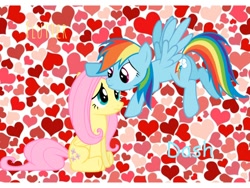 Size: 960x720 | Tagged: safe, imported from derpibooru, fluttershy, rainbow dash, female, flutterdash, lesbian, shipping