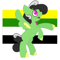 Size: 2048x2048 | Tagged: safe, artist:sketchthepony13, imported from derpibooru, oc, oc only, pegasus, pony, ceterosexual, ceterosexual pride flag, female, mare, open mouth, ponified, pride, pride flag, pride month, pride ponies, rearing, simple background, solo, spread wings, transparent background, wings