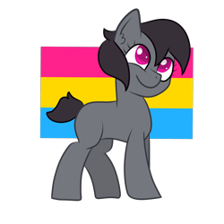 Size: 2048x2048 | Tagged: safe, artist:sketchthepony13, imported from derpibooru, oc, oc only, oc:eris, earth pony, pony, female, mare, pansexual, pansexual pride flag, pride, simple background, solo, transparent background