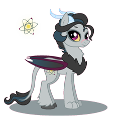 Size: 904x944 | Tagged: safe, artist:lieutenantkyohei, imported from derpibooru, oc, oc only, oc:prince sirius nightcloud, hybrid, interspecies offspring, offspring, parent:discord, parent:princess celestia, parents:dislestia, simple background, solo, transparent background