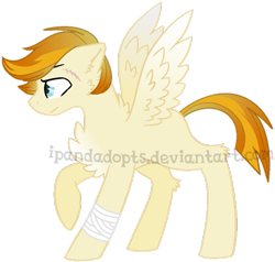 Size: 671x639 | Tagged: safe, artist:ipandadopts, imported from derpibooru, oc, oc only, pegasus, pony, base used, blank flank, chest fluff, male, offspring, parent:bulk biceps, parent:spitfire, parents:bulkfire, scar, simple background, solo, stallion, transparent background, watermark