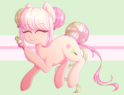 Size: 2244x1721 | Tagged: safe, artist:fluffymaiden, imported from derpibooru, oc, oc only, oc:hanami dango, earth pony, pony, dango, eating, eyes closed, eyestrain warning, female, food, freckles, mare, solo