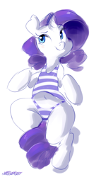 Size: 1200x2100 | Tagged: safe, artist:mtcerber, imported from derpibooru, rarity, pony, unicorn, clothes, female, mare, navel cutout, one-piece swimsuit, solo, swimsuit