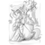 Size: 1600x1600 | Tagged: safe, artist:mtcerber, imported from derpibooru, trixie, anthro, unguligrade anthro, clothes, costume, female, monochrome, morning star, solo