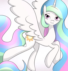 Size: 1330x1404 | Tagged: safe, artist:fotasy, imported from derpibooru, princess celestia, pony, female, misleading thumbnail, simple background, smiling, solo, white background