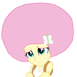 Size: 1351x1356 | Tagged: safe, artist:bigpurplemuppet99, artist:luckreza8, edit, imported from derpibooru, vector edit, fluttershy, equestria girls, afro, alternate hairstyle, edited vector, female, simple background, solo, transparent background