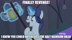 Size: 900x500 | Tagged: safe, edit, edited screencap, imported from derpibooru, screencap, mean rarity, pony, the mean 6, clone, dialogue, discovery family logo, female, image macro, implied rainbow dash, meme, solo