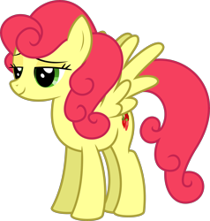 Size: 6400x6733 | Tagged: safe, artist:parclytaxel, imported from derpibooru, strawberry sunrise, pegasus, pony, honest apple, .svg available, absurd resolution, female, lidded eyes, mare, simple background, solo, spread wings, strawberry savage, transparent background, vector, wings