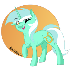 Size: 2281x2178 | Tagged: safe, artist:poowndraww, imported from derpibooru, lyra heartstrings, pony, unicorn, female, looking at you, mare, one eye closed, simple background, solo, transparent background, wink