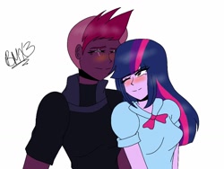 Size: 1024x768 | Tagged: safe, artist:brickercupmasterx3, imported from derpibooru, tempest shadow, twilight sparkle, equestria girls, my little pony: the movie, equestria girls-ified, female, lesbian, shipping, tempestlight
