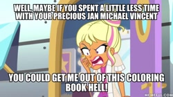 Size: 600x336 | Tagged: safe, edit, edited screencap, imported from derpibooru, screencap, chestnut magnifico, equestria girls, movie magic, spoiler:eqg specials, greg the bunny, image macro, meme, memeful.com, warren the ape