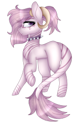 Size: 2246x3421 | Tagged: safe, artist:tomboygirl45, imported from derpibooru, oc, oc only, oc:blackberry candy, earth pony, pony, choker, female, high res, horns, mare, simple background, solo, spiked choker, transparent background