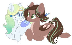 Size: 2148x1338 | Tagged: safe, artist:beashay, imported from derpibooru, oc, oc only, oc:cocoa dot, oc:shady, bat pony, pony, female, mare, prone, simple background, transparent background