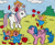 Size: 479x394 | Tagged: safe, imported from derpibooru, baby firefly, baby moondancer, pegasus, pony, unicorn, comic:my little pony (g1), apple, apple goblin (species), baby, baby pony, food, g1