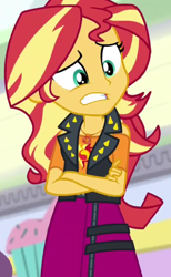 Size: 664x1080 | Tagged: safe, imported from derpibooru, screencap, sunset shimmer, equestria girls, equestria girls series, rollercoaster of friendship, cropped, female, geode of empathy, solo