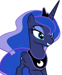 Size: 916x1104 | Tagged: safe, edit, edited screencap, editor:childofthenight, imported from derpibooru, screencap, princess luna, alicorn, pony, a royal problem, background removed, cute, female, happy, lunabetes, mare, not a vector, simple background, smiling, solo, transparent background