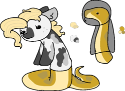 Size: 663x486 | Tagged: safe, artist:nootaz, imported from derpibooru, oc, oc:hissy, pony, snake, disguise, puppet, simple background, snek, transparent background