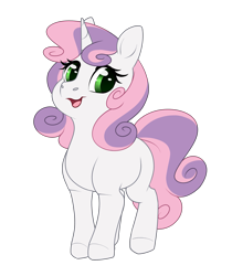 Size: 2573x3070 | Tagged: safe, artist:honiibree, imported from derpibooru, sweetie belle, pony, unicorn, female, filly, simple background, smiling, solo, transparent background