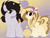 Size: 1024x775 | Tagged: safe, artist:missbramblemele, artist:missmele-madness, imported from derpibooru, oc, oc only, oc:pumpkin spice, oc:vanilla sky, pegasus, pony, unicorn, female, male, mare, stallion