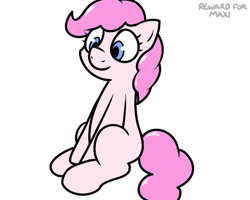 Size: 1000x800 | Tagged: safe, artist:pokefound, deleted from derpibooru, imported from derpibooru, oc, oc:kayla, earth pony, pony, female, mare, simple background, sitting, smiling, solo, white background