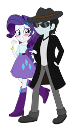 Size: 662x1208 | Tagged: safe, artist:wild-cobragirl, imported from derpibooru, rarity, oc, equestria girls, blushing, canon x oc, edgy, simple background, transparent background