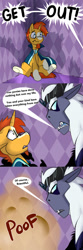 Size: 750x2250 | Tagged: safe, artist:conmanwolf, imported from derpibooru, storm king, sunburst, pony, unicorn, yeti, my little pony: the movie, ask-storm-king, ask-wizard-sunburst, clothes, comic, shadow